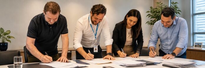 assinatura_contrato A assinatura formaliza o instrumento, mas não autoriza automaticamente todas as etapas da execução.